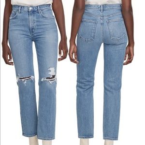 AGOLDE Wilder Ripped Straight Leg Jeans